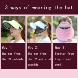 Sun Hats Sun Hats for Women UV Protection Visors Ladies hat Outside proteck face Sunshine - Light Blue B - CW18SU0WS7A $17.07