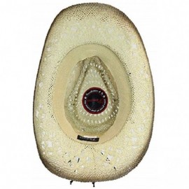 Cowboy Hats Western Toyo Straw Cowboy Hat- Shapeable w/- Natural Tea Stain- Size One Size - CR12DI29ZF9 $24.81