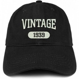 Baseball Caps Vintage 1939 Embroidered 81st Birthday Relaxed Fitting Cotton Cap - Black - C312O8UFJV9 $33.31