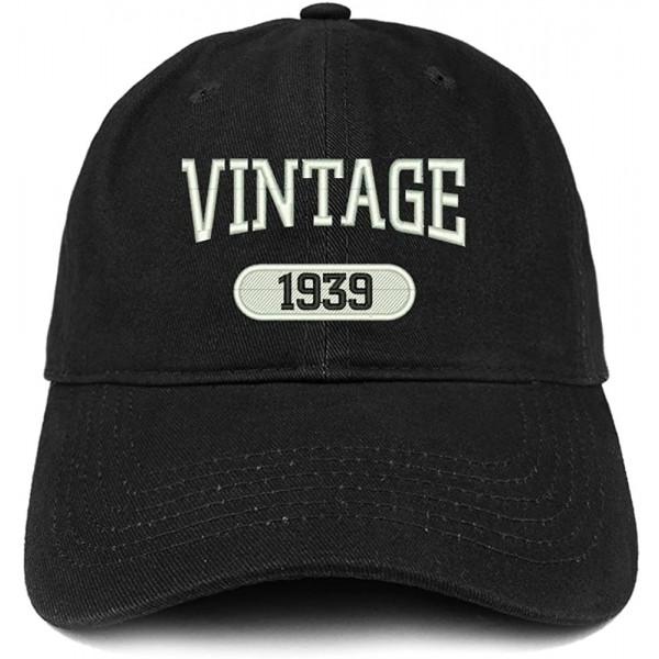 Baseball Caps Vintage 1939 Embroidered 81st Birthday Relaxed Fitting Cotton Cap - Black - C312O8UFJV9 $13.59