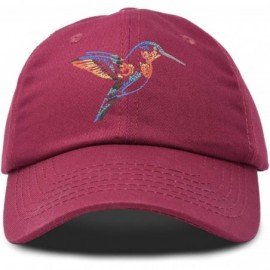 Baseball Caps Hummingbird Hat Baseball Cap Mom Nature Wildlife Birdwatcher Gift - Maroon - CX18SL6E6X4 $14.92