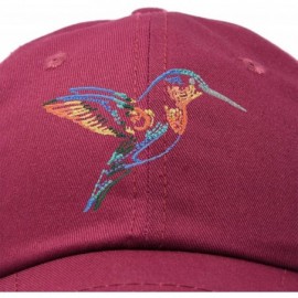 Baseball Caps Hummingbird Hat Baseball Cap Mom Nature Wildlife Birdwatcher Gift - Maroon - CX18SL6E6X4 $14.92