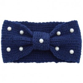 Cold Weather Headbands Knitted Headband Accessories Knitting Hairband - Navy - CZ18AH3M3X4 $9.88