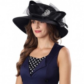 Bucket Hats Church Kentucky Derby Dress Hats for Women - Sd712-black - CS1966GXYG4 $31.90