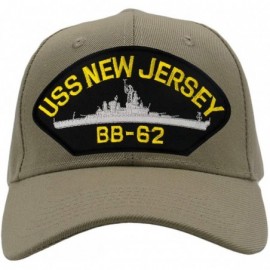 Baseball Caps USS New Jersey BB-62 Hat/Ballcap Adjustable"One Size Fits Most" - Tan/Khaki - CV18W7NY689 $24.08