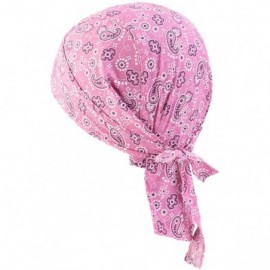 Skullies & Beanies Women Turban Hat Hair Wrap African Jersey Magic Headband Turbans Headwrap Bohemian Boho Chemo Cap - Pink P...