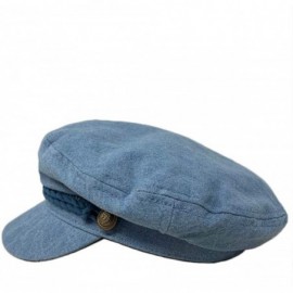 Skullies & Beanies Women's 100% Cotton Herringbone Fishermen's Cap - Ht14021ltdenim - CR18N8CCWE5 $11.24