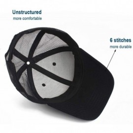 Baseball Caps Classic Mesh Hat Women Men for Outdoor Sports Baseball Cap Adjustable Velcro - Black - C218WHM5HQQ $10.39