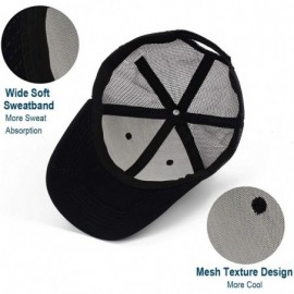 Baseball Caps Classic Mesh Hat Women Men for Outdoor Sports Baseball Cap Adjustable Velcro - Black - C218WHM5HQQ $10.39