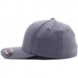 Baseball Caps Thin Red Line Waving USA Flag. Embroidered. 6477 Wool Blend Cap - Grey - CE1808IU84I $26.78