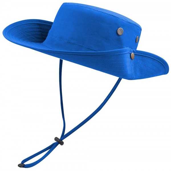 Sun Hats Men Women Outdoor Sun Hat with Wide Brim UPF 50+ Summer Mesh Cap with Flap Cover - A-blue - CK18ED4483U $8.45