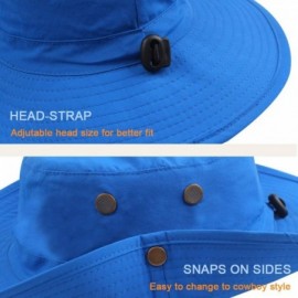 Sun Hats Men Women Outdoor Sun Hat with Wide Brim UPF 50+ Summer Mesh Cap with Flap Cover - A-blue - CK18ED4483U $8.45