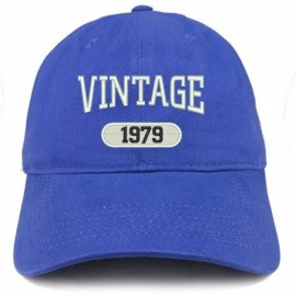 Baseball Caps Vintage 1979 Embroidered 41st Birthday Relaxed Fitting Cotton Cap - Royal - CP12O34N1UE $21.51
