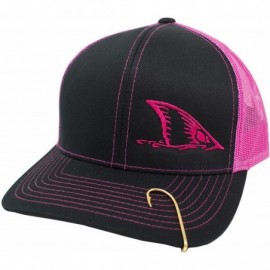 Baseball Caps Redfish Tail Embroidered Cap Design Red Drum Fishing - Neon Pink - CZ18REDY4XN $44.19