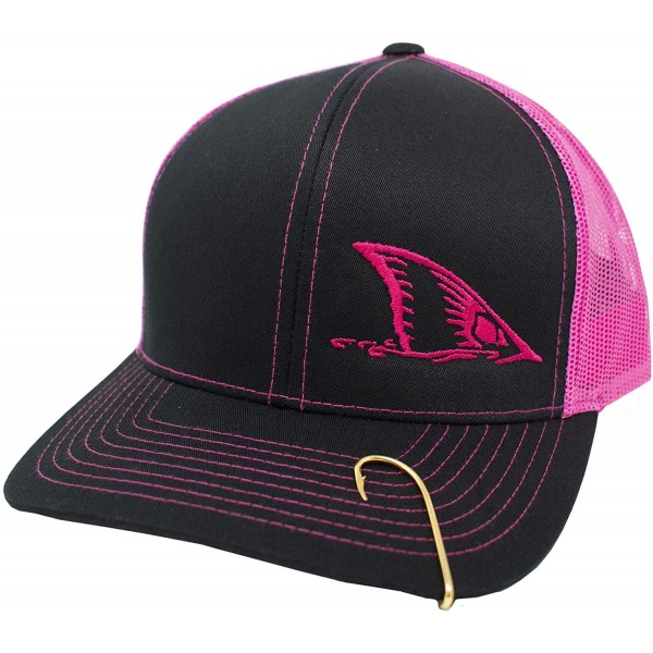 Baseball Caps Redfish Tail Embroidered Cap Design Red Drum Fishing - Neon Pink - CZ18REDY4XN $20.96