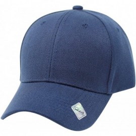 Baseball Caps Baseball Hat Adjustable Blank Cap Mid Profile Structured Baseball Cap - Ball Cap Navy - CL18IKEZ7UI $9.09