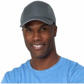Baseball Caps Race Day Performance Running Hat - The Lightweight- Quick Dry- Sport Cap for Men - charcoal - CP118AGU4N5 $12.60