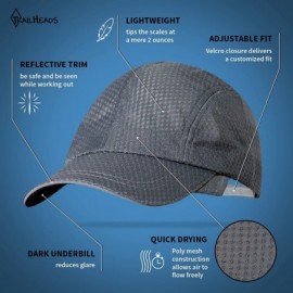 Baseball Caps Race Day Performance Running Hat - The Lightweight- Quick Dry- Sport Cap for Men - charcoal - CP118AGU4N5 $12.60