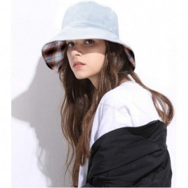 Bucket Hats Plaid Tartan Bucket Hats for Women Vintage Rollable Fisherman Sun Cap - C-multicolor - CX18QO0UDHM $10.73