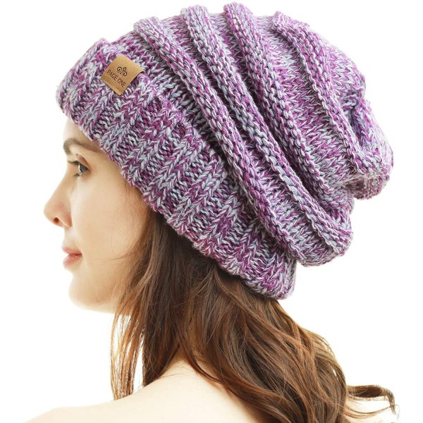 Womens Winter Beanie Warm Cable Knit Hat Style Stretch Trendy Ribbed ...