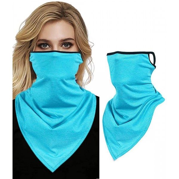 Balaclavas Fashion Bandanas 100% Cotton Paisley Print Head Wrap Scarf Wristband - Light Blue - C11982ADCQ9 $13.17