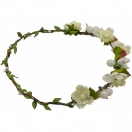 Headbands Flower Berries Crown Headband for Wedding Festivals HH7 - Ivory - CR12F6S99SB $11.02