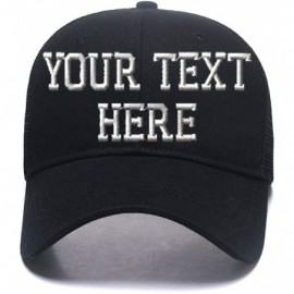 Baseball Caps Custom Ponytail Baseball Cap Personalized Messy Bun Hat Mesh Visor Trucker Hat - Black - C618GZHYG3N $13.93