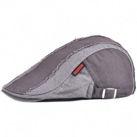 Newsboy Caps 100% Cotton Distressed Ivy Caps Newsboy Caps Cabbie Hat Gatsby Hat - Gray - C21822624S3 $11.06