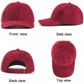 Baseball Caps Baseball Cap with Buttons for Hanging Dad Hat for Women Men Faux Suede Cap 2Pack - CD198H5KLGW $16.20