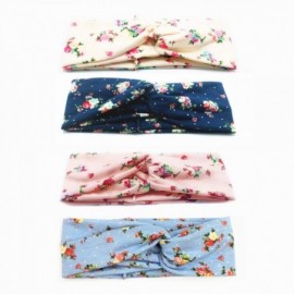 Headbands Women's Headbands Head Wrap Twisted Elastic Knot Hairbands for Women Girls- Boho- Floral- Fashion (4 Pack) - CM18WU...
