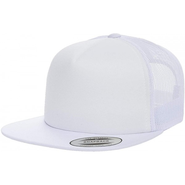 Baseball Caps Foam Trucker Snapback - White - CZ11VNHC7E3 $10.07