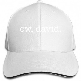 Baseball Caps Classic Ew- David Baseball Cap Adjustable Peaked Sandwich Hats - White - C618R8ZAQ7L $29.81