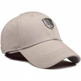 Baseball Caps Men's Sailing Style Cotton Structured Baseball Cap Adjustable Buckle Closure Sports Golf Hat - B0083_khaki - C8...