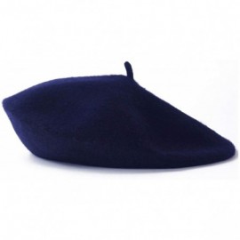 Skullies & Beanies Spring Beret Hat Flat Cap Women Wool Berets Hat Caps Casquette Female Warm Winter Cap - Navy - C918A2XHEC8...