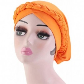 Skullies & Beanies Chemo Cancer Turbans Cap Twisted Braid Hair Cover Wrap Turban Headwear for Women - Single Braid a White - ...