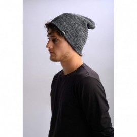 Skullies & Beanies Canadian-Made Unisex Classic Cuff Beanie & Slouch Hat - Graphite - CO18ZS262DU $12.54