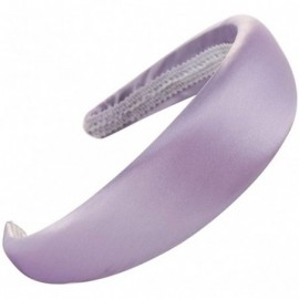 Headbands Satin Sponge Hairband Women Girls Wide Headband Thick Hair Accessories Hair Head Hoop - Purple - CW18XHWHX3Z $8.05