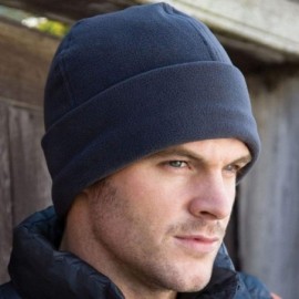 Skullies & Beanies Unisex Winter Essentials Active Fleece Ski Bob Hat - Red - CP11L4A0P8D $13.90