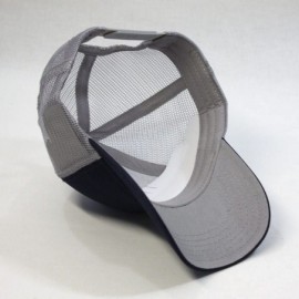 Baseball Caps Plain Cotton Twill Mesh Adjustable Snapback Low Profile Baseball Cap - Navy/Gray - CL12F436UK3 $12.22