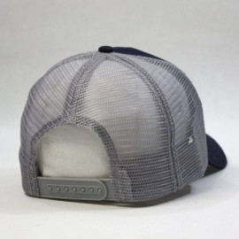 Baseball Caps Plain Cotton Twill Mesh Adjustable Snapback Low Profile Baseball Cap - Navy/Gray - CL12F436UK3 $12.22