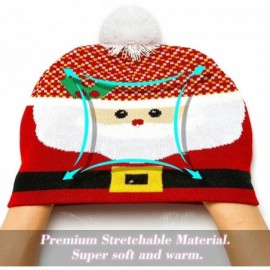 Skullies & Beanies LED Light Up Beanie Hat Christmas Cap for Women Children- Party- Bar - Multicolor-028 - C918WL794RI $15.78