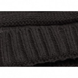 Skullies & Beanies Winter Hats for Womens Knit Slouchy Skullies Beanies Ski Caps with Faux Fur Pom Pom Bobble - CJ18Y6YU68I $...