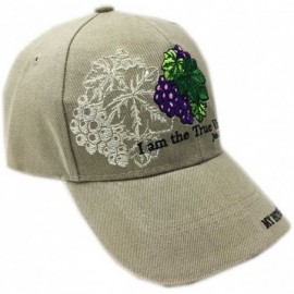 Baseball Caps Christian Bible Verse I Am The True Vine Baseball Cap Hat - Khaki - C117X3QHLZY $15.42