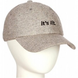 Baseball Caps Embroidery Classic Cotton Baseball Dad Hat Cap Various Design - It is Lit Gray - CN186YCAXME $16.36