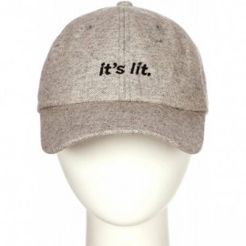 Baseball Caps Embroidery Classic Cotton Baseball Dad Hat Cap Various Design - It is Lit Gray - CN186YCAXME $16.36