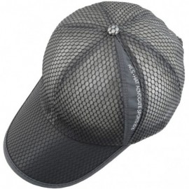 Baseball Caps Sport Sun Hat- Adjustable Baseball Cap Dry Quick Weightlight Mesh Hats - 024-deep Grey - C2182SWENEO $10.51