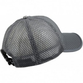 Baseball Caps Sport Sun Hat- Adjustable Baseball Cap Dry Quick Weightlight Mesh Hats - 024-deep Grey - C2182SWENEO $10.51