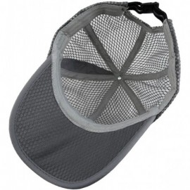 Baseball Caps Sport Sun Hat- Adjustable Baseball Cap Dry Quick Weightlight Mesh Hats - 024-deep Grey - C2182SWENEO $10.51