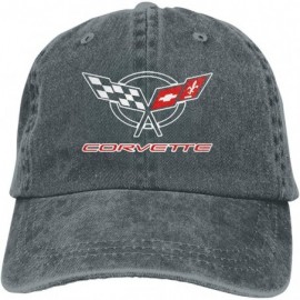 Baseball Caps Unisex Adjustable Retro Cowboy Hat Corvette Logo Stylish Baseball Cap - Deep Heather - CX18UOZ6T7M $26.57