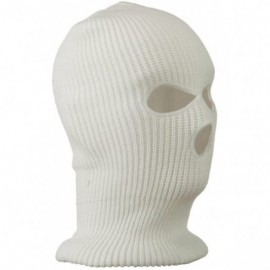 Balaclavas Ski Mask with Three Holes - White - CE11C0N8LFX $17.12